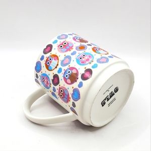 OWLS Coffee Mug Ceramic Whimsical Creative Tops Ltd "Twit" "Woo" Owl Design 10oz